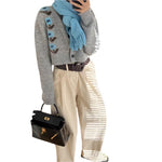 hort Stacked Jacquard Knit Cardigan