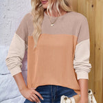 Round Neck Long Sleeve Sweatshirt - Runwayfashionista.com