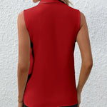 V-Neck Sleeveless Shirt - red
