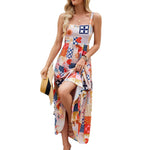 Love Flower Print Bohemian Maxi Dress - Floral