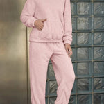 Casual Hooded Top And Elastic Band Pants Set