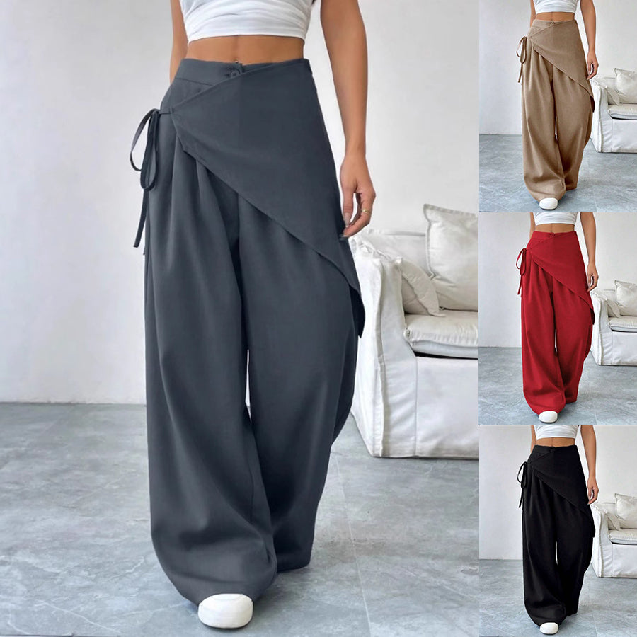 Casual Wide-leg Straight Pants - back