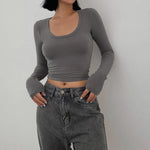 Short Round Neck T-Shirt - runwayfashionista.com