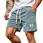 Men's Corduroy Drawstring Shorts - light blue