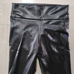 Wet-Look PU High-Waist Leggings