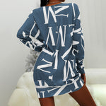 Long Sleeve Round Neck Mini Dress