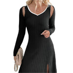 Wide strap dress and detachable long sleeve set - runwayfashionista.com