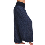 High-Waist Digital Print Wide Harem Pants