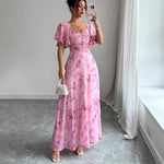 Elegant Slim Midi Dresses - pink