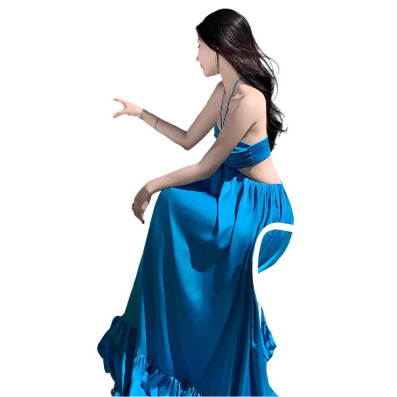 Backless Suspender Beach Dress
