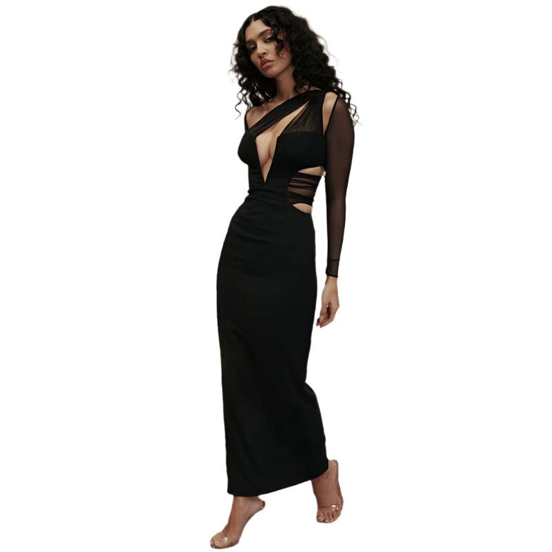 Hollow Fit Wrapped Hip Style Dress