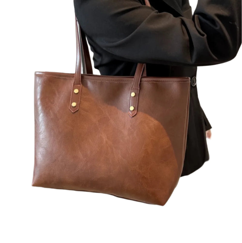 PU Leather Medium Shoulder Bag - Versatile Work & Leisure Tote - runwayfashionista.com