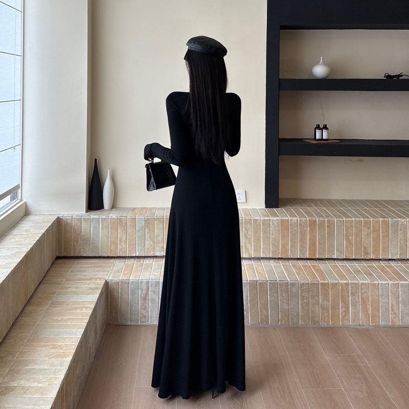 The Lazy-Luxe: Autumn A-Line Long Midi Dress