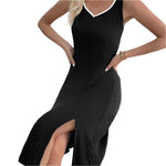 Wide strap dress and detachable long sleeve set - runwayfashionista.com