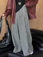 Versatile Striped Wide Leg Pants