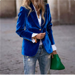 Luxe Velvet Single-Breasted Slim Fit Jacket