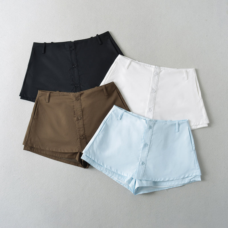 Fake two mini pants skirts