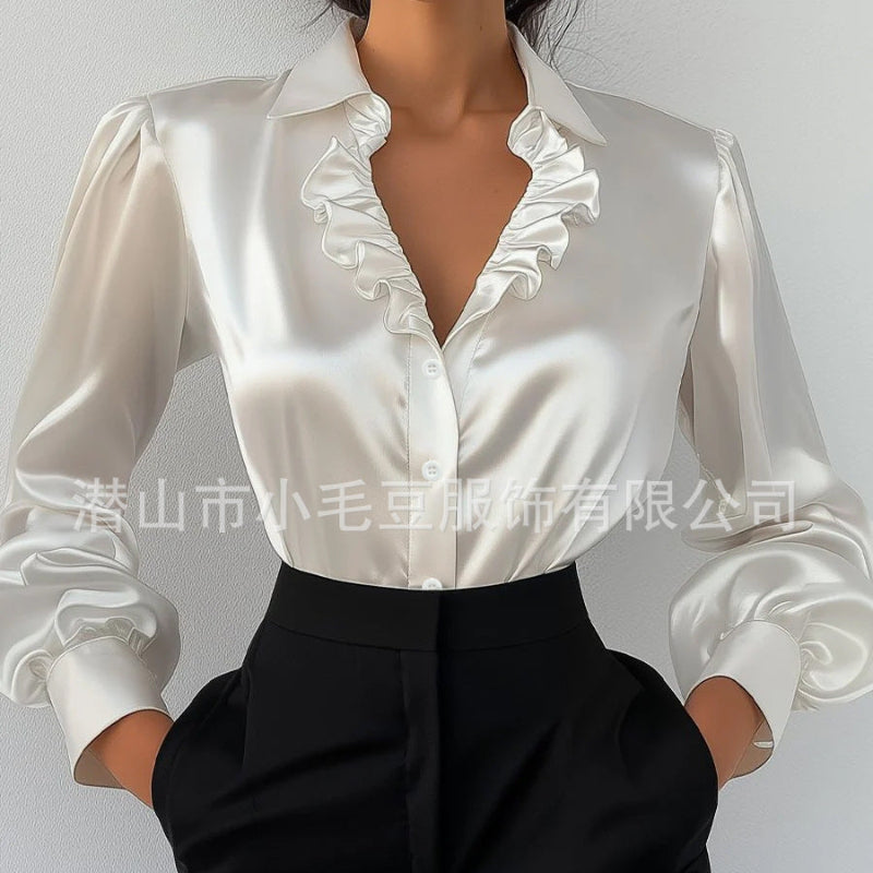 French-inspired White Lace Blouse