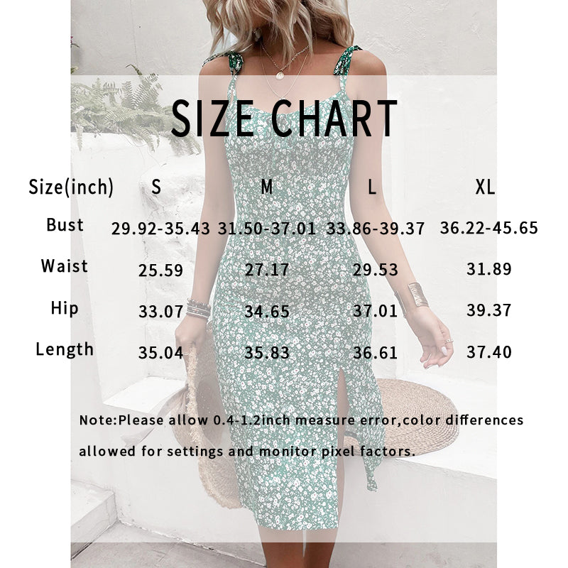 Boho Floral Tie-Shoulder Midi Dress