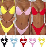 Underwire Push-Up Bikini Set With High-Cut Bottom