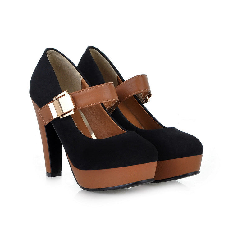 Wide-leg Platform High Heels
