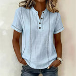 Striped Short-Sleeve Shirts - blue