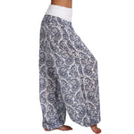 High-Waist Digital Print Wide Harem Pants