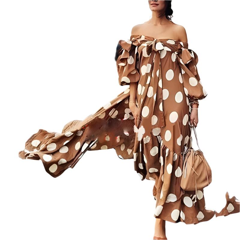 Boho Dress Off Shoulder Maxi Dress - runwayfashionista.com