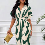 Elegant V-neck batwing sleeve wide jumpsuit - runwayfashionista.com