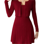 Long sleeve cropped cardigan and cami set -runwayfashionista.com