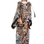Folk Print Tassel Loose Maxi Dresses