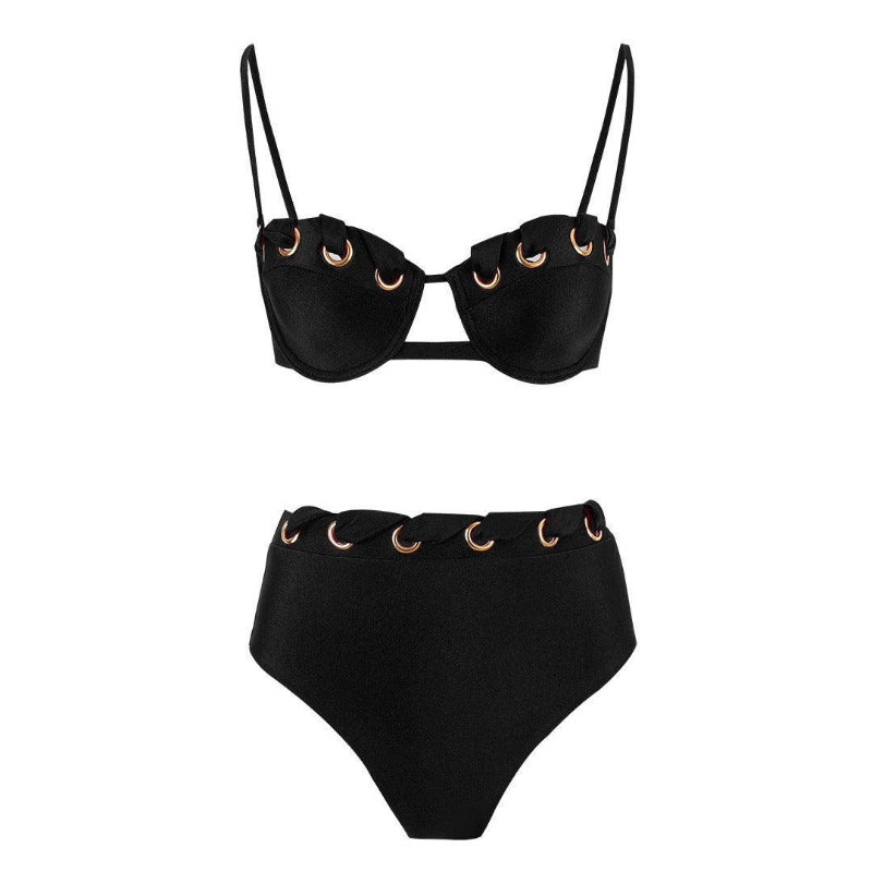 Strapless High Waist Bikini