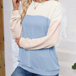 Round Neck Long Sleeve Sweatshirt - Runwayfashionista.com