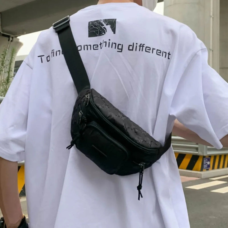 Chic Checkered Nylon Crossbody Bag - runwayfashionista.com