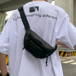 Chic Checkered Nylon Crossbody Bag - runwayfashionista.com