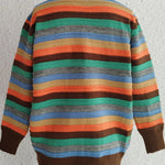 Contrast Stripes Button Up Long Sleeve Cardiganrunwayfashonista.com