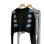 hort Stacked Jacquard Knit Cardigan