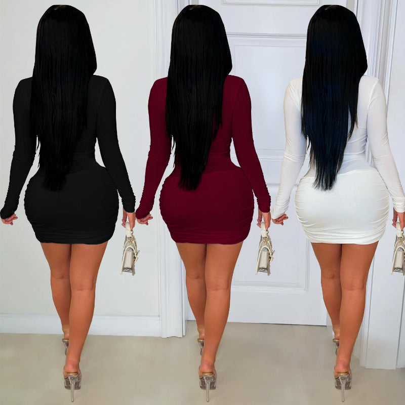 Deep V-Neck Bodycon Mini Dress: The Essential Silhouette