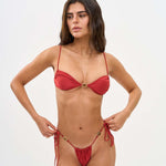 Dazzle by the Water: The Diamond Embedded Backless Tied Bikini