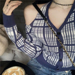 Off Shoulder Hanging Neck V-Neck Top