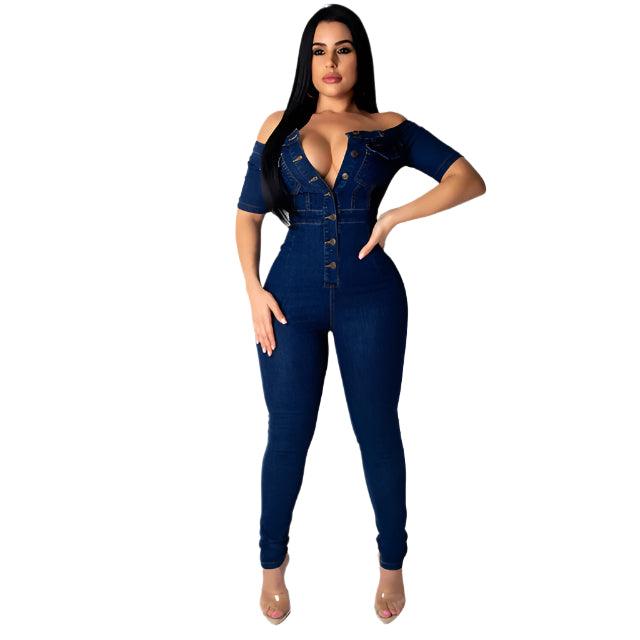 Spaghetti strap bodycon jumpsuit - runwayfashionista.com