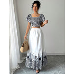 Printed A-Line Dress Set for a Daring Look