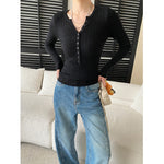 Henley V-Neck Knit: Sharp Commuter Edge