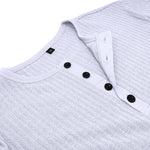 V-neck Button T-shirt - grey