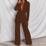 Chic Blazer and Straight-Leg Pant Set