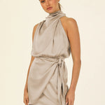 Elegant Halter Neck Mini Dress