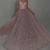 Sequined Backless Evening Maxi Dress