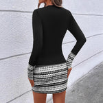 Elegant Patchwork Mini Dress