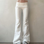 Low-Rise Flared White Jeans: The Bold Essential