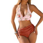 Lace up high waisted bikini